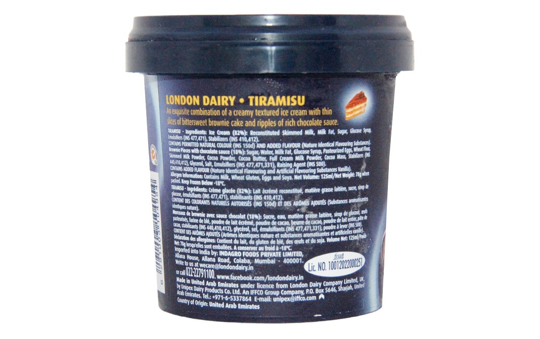 London Dairy Tiramisu    Cup  125 millilitre